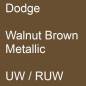 Preview: Dodge, Walnut Brown Metallic, UW / RUW.